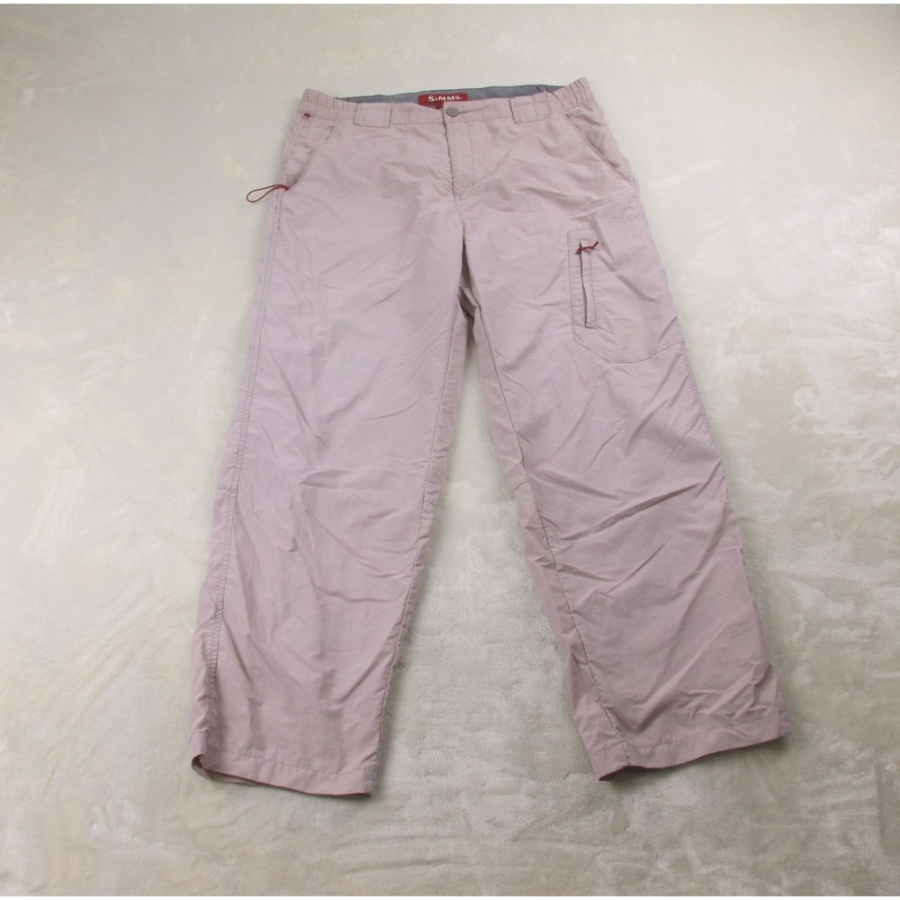 Simms Cor3 Pants Mens Medium Brown Tan Hiking Fishing Nylon Lightweight 34X28*